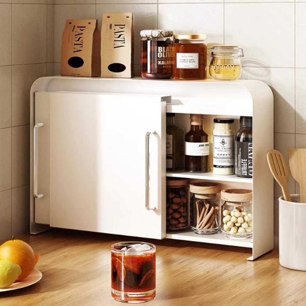 철제 슬림수납장 디귿 수납장 화이트