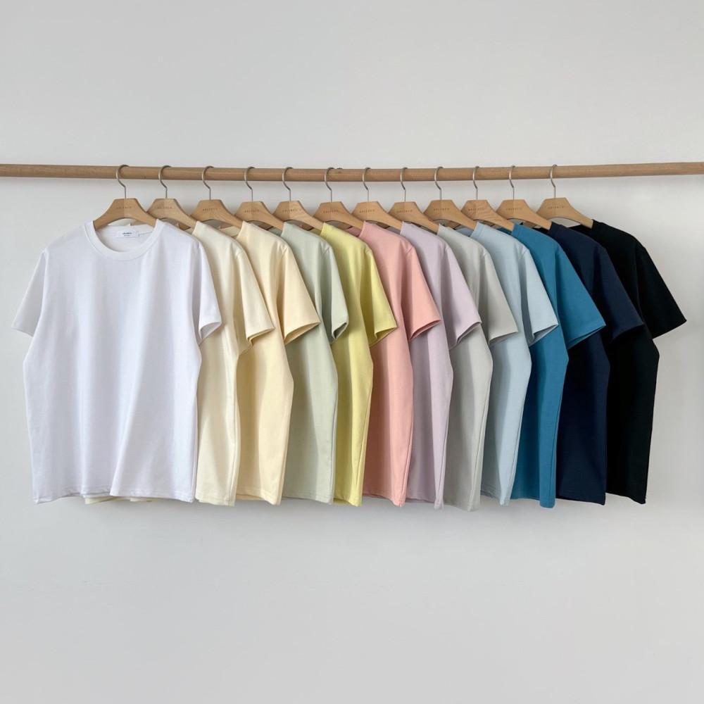 에이블앤코 면 스판 기본 반팔 티셔츠 반팔티 (12col)