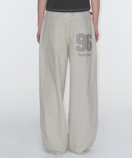 96 Applique Pants - Light Gray