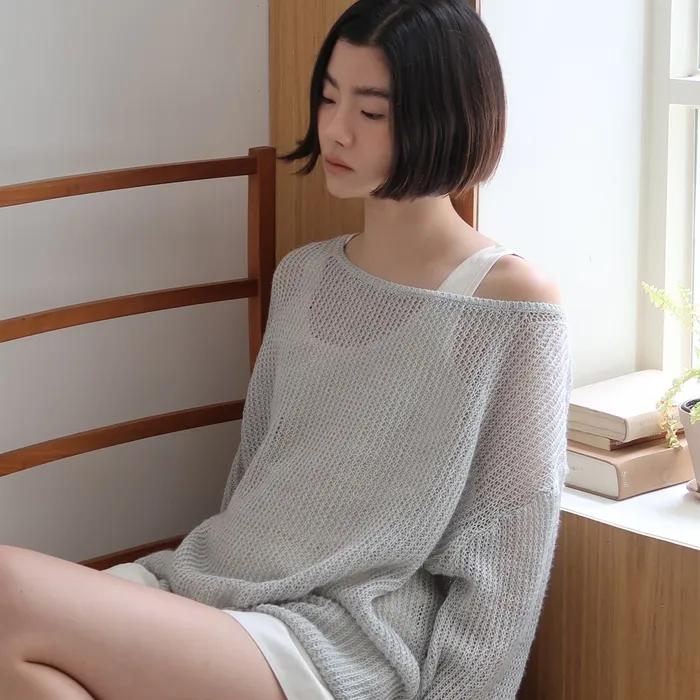 [2차 리오더][주리,서지연 착용] Paper boatneck loose knit_3colors