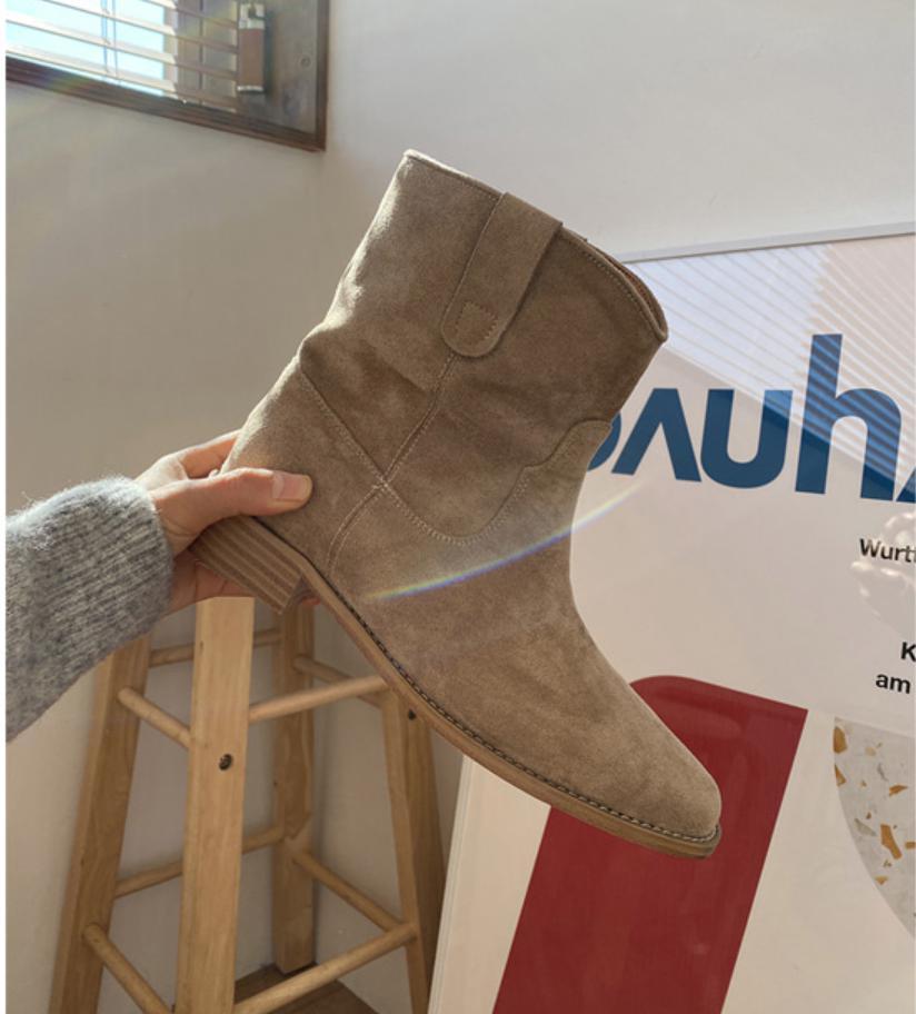 더스티 숏기장 웨스턴 트렌드 통부츠 발편한부츠 3color