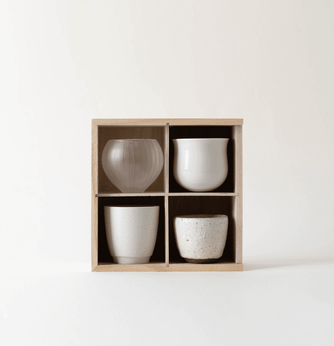 오동나무 소형잔 슬라이드 - 4구