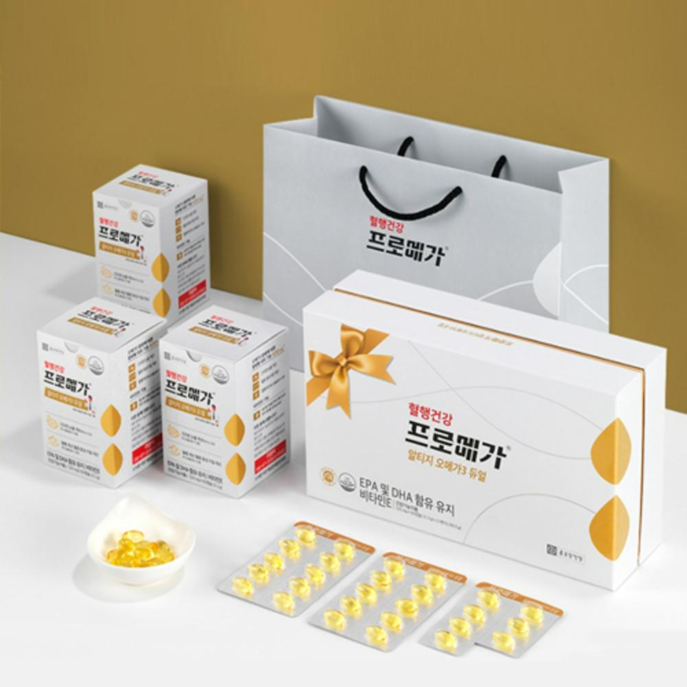 종근당건강 프로메가 알티지오메가3 듀얼 선물세트 1세트(3개입) / 증정: 쇼핑백