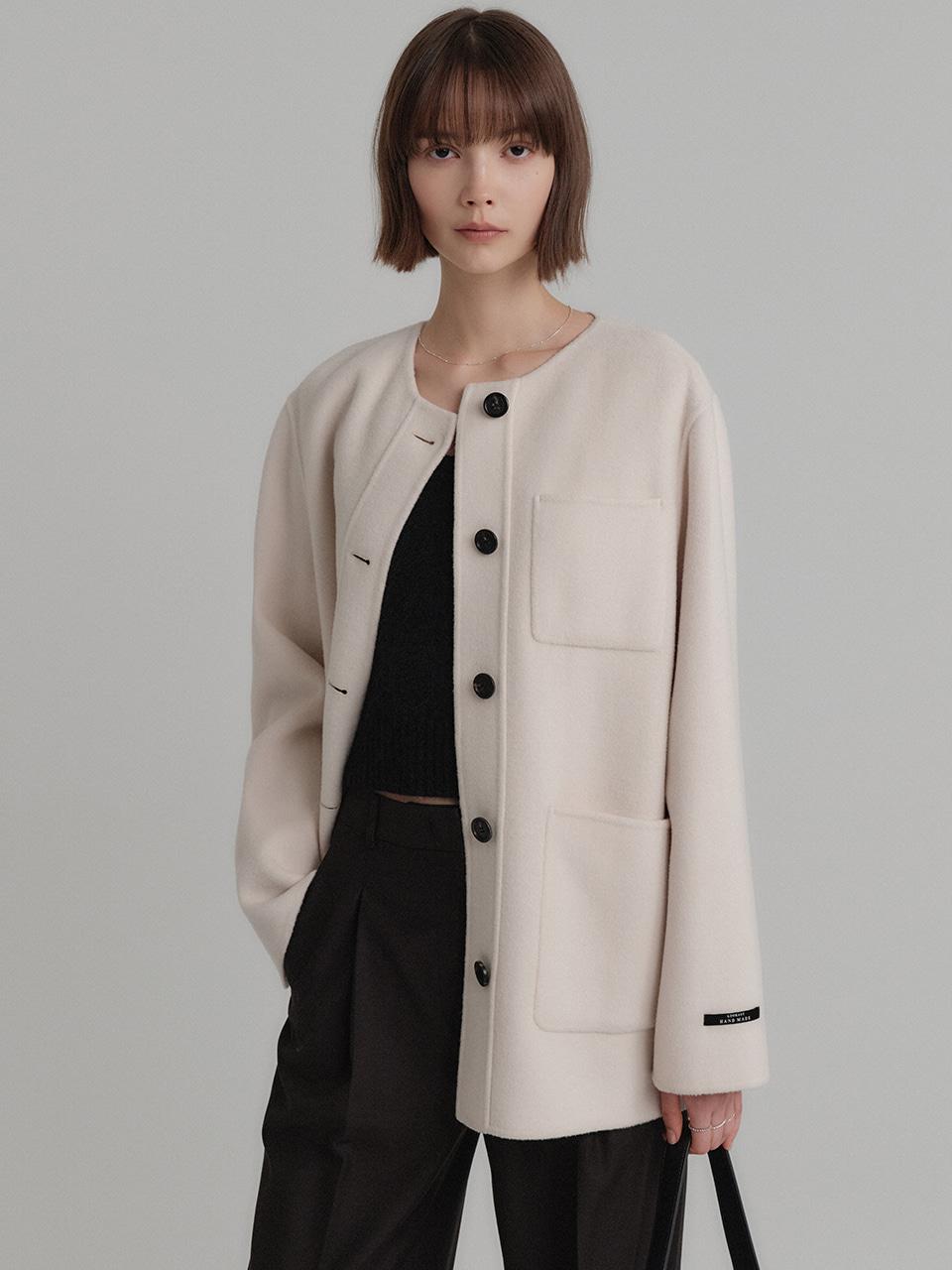 [EXCLUSIVE] 제니 울 핸드메이드 자켓_아이보리