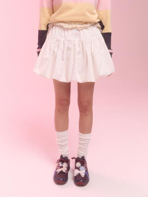 balloon skirt_white dot