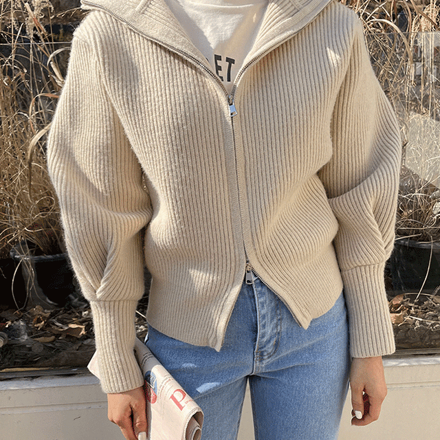 [당일발송] [리뷰100%만족] 포에버 투웨이 니트집업