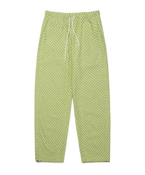 체커보드 밴딩팬츠_라임그레이