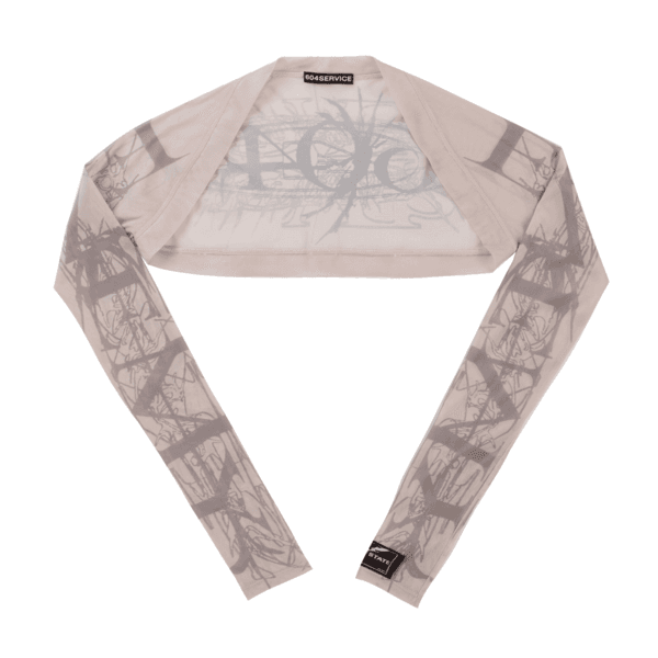 MESH BOLERO CARDIGAN IN NUDE