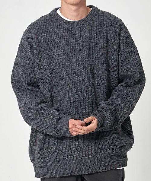 램스울 크루넥 오버니트(연차콜)