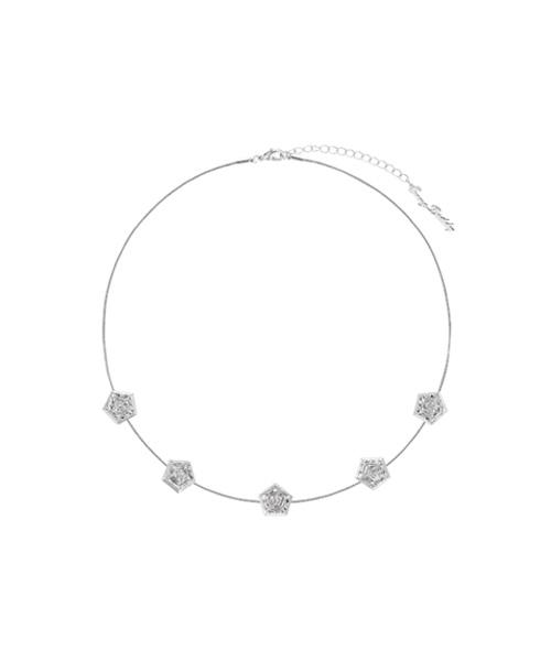 [10/25 DELIVERY] Angle rose snake silver necklace