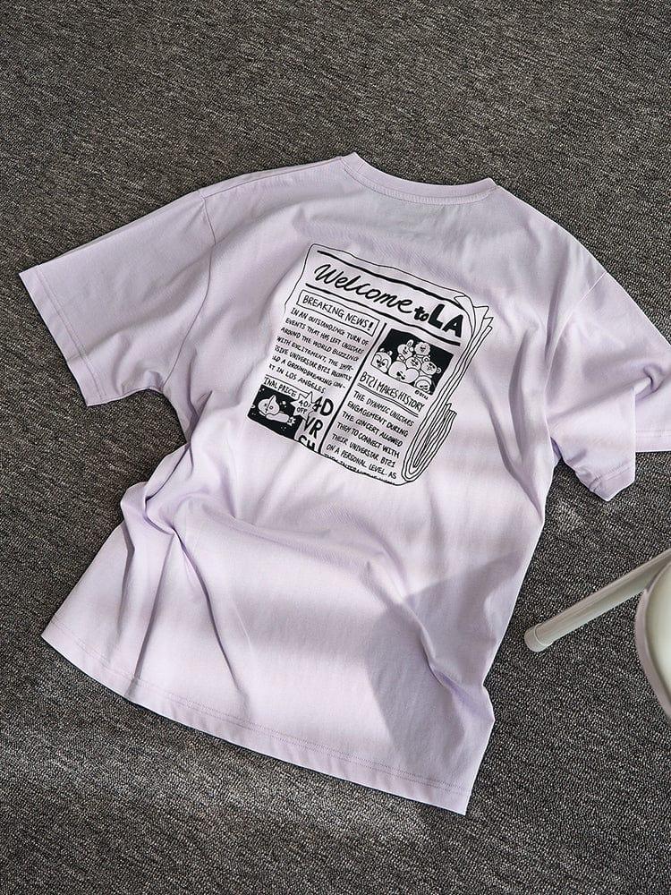 BT21 CITY EDITION 반소매 티셔츠 퍼플 - LA