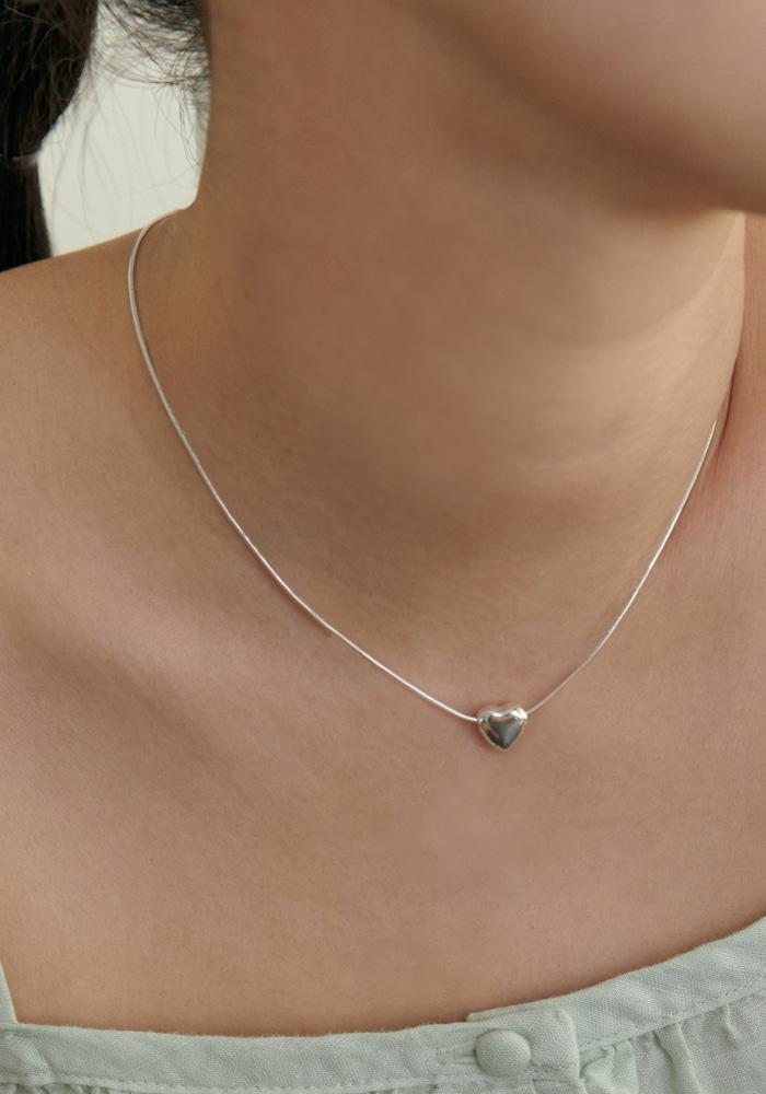 mini volume heart necklace (2 colors)