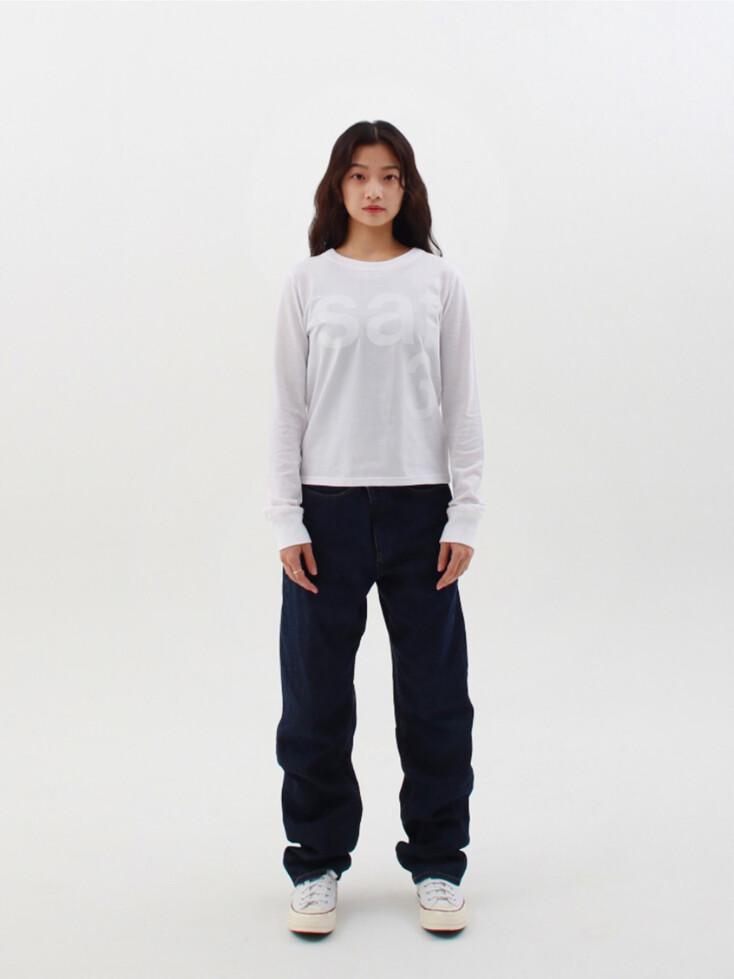 1/2 BASIC SAFARI L/S TEE (WHITE)- (1SIZE 10월12일 출고 예정)