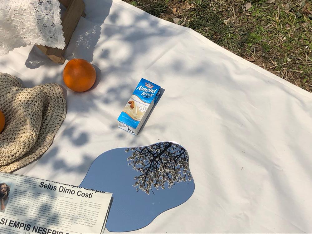 [위크닉] 감성 무지 피크닉매트 방수 야외 비치매트 돗자리 아이보리 1-2인