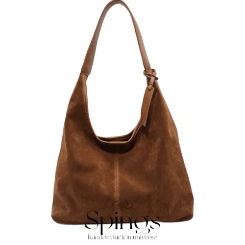 [ 당일출고 / 얼리어텀 🍂  NEW 💫 ] 스웨이드 레더 빈티지 양면 배색 데일리 빅 숄더백