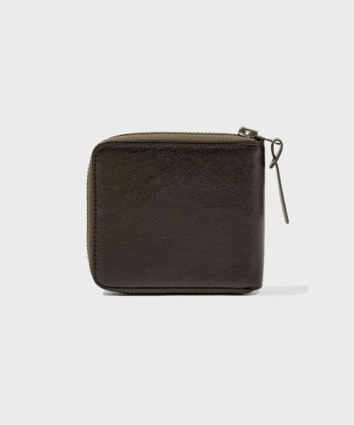 HORSEHIDE LEATHER ZIP WALLET_BROWN