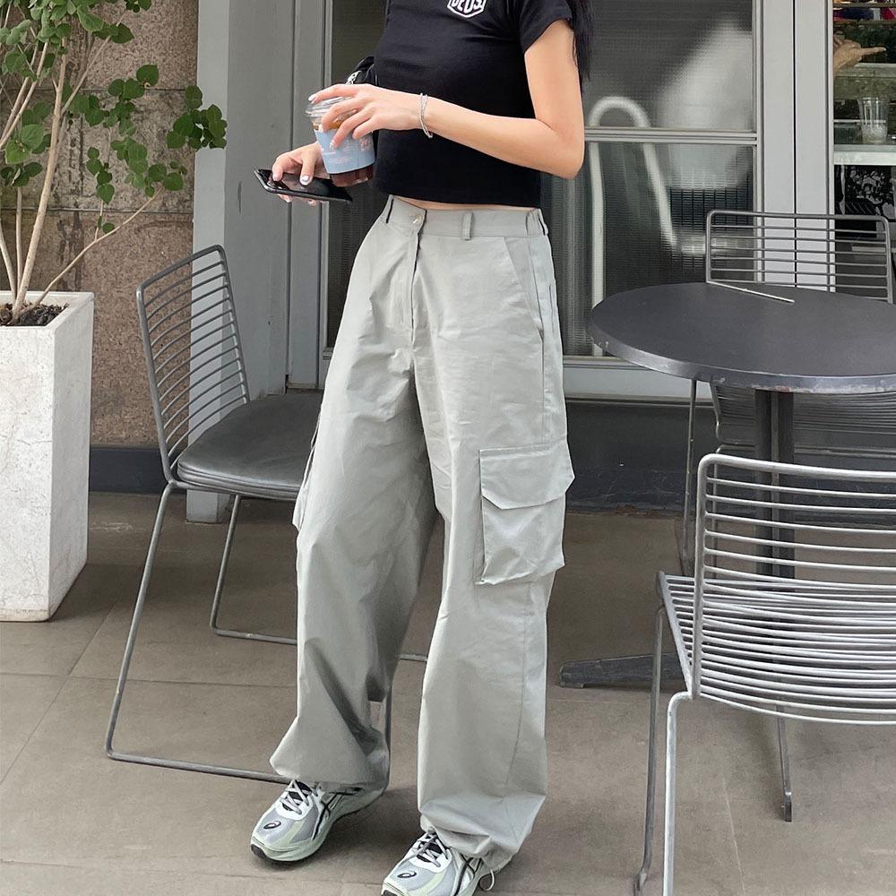 wide cargo string pants