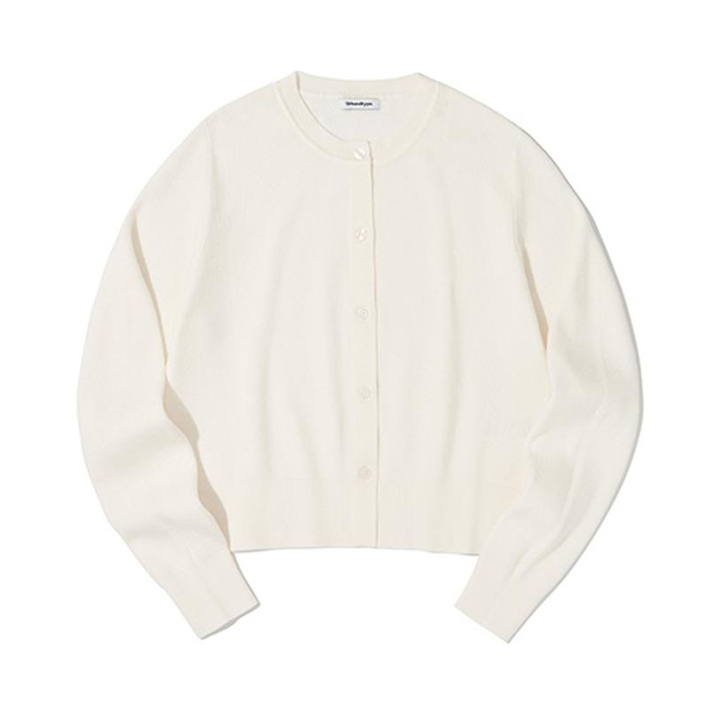 크롭 니트 가디건_아이보리