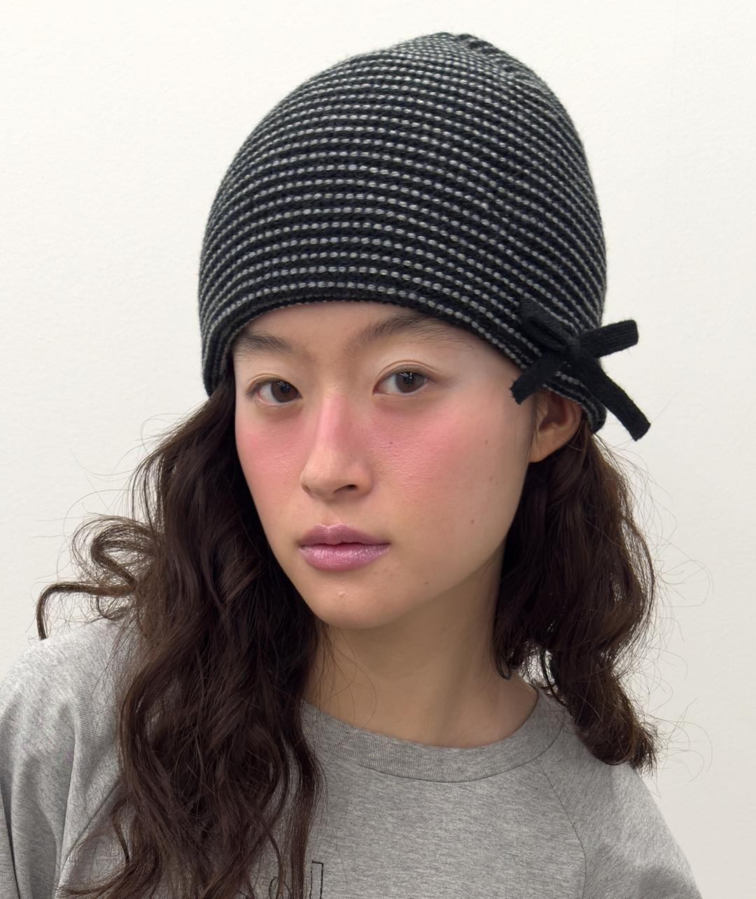 Blended Bow Beanie [Black]