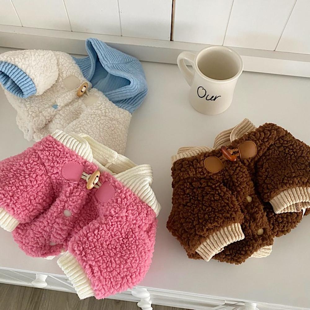 댕스기릿 강아지옷 부클 바라클라바 자켓