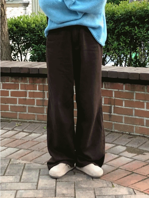 우디 갈색바지 브라운바지