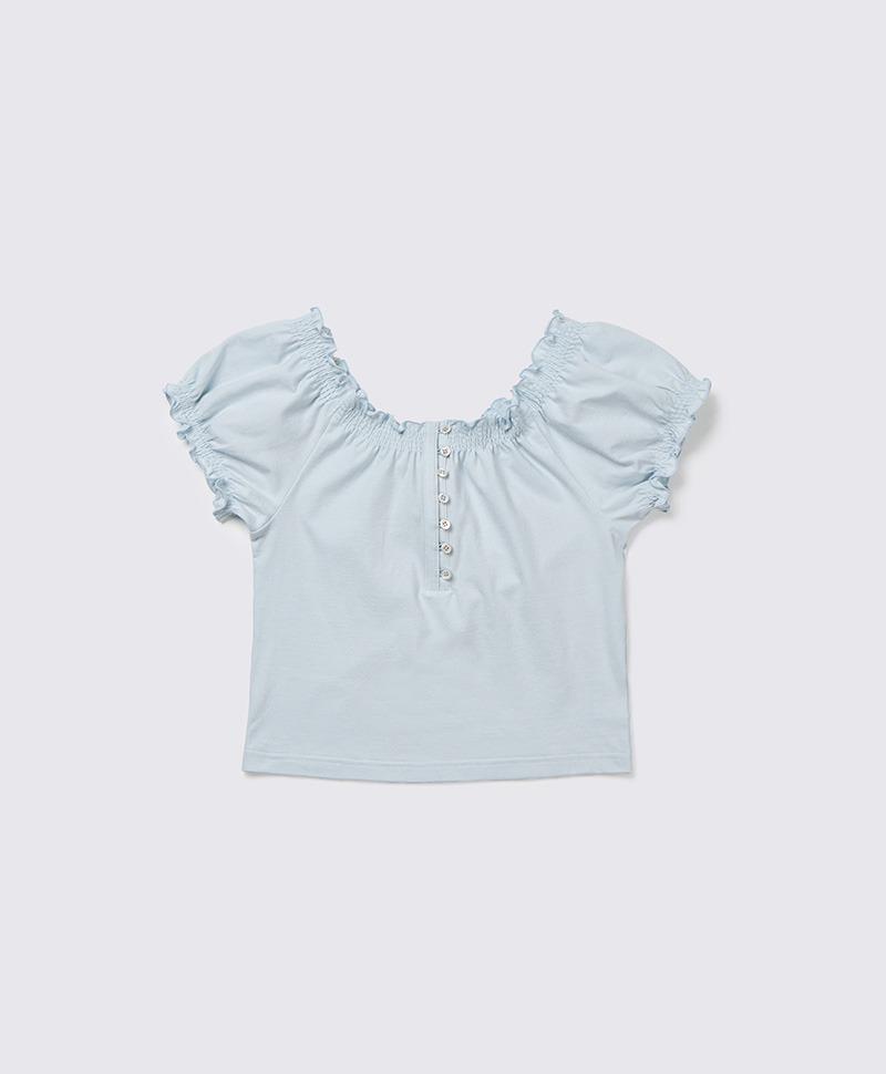 Banding Button Top (sky blue)
