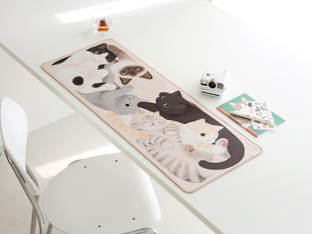 사이좋은 고양이 마우스 장패드