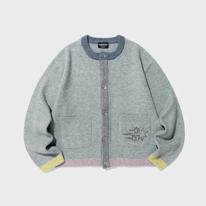 COLOR BLOCK KNIT CARDIGAN_BLUE(NG2GSUK680A)