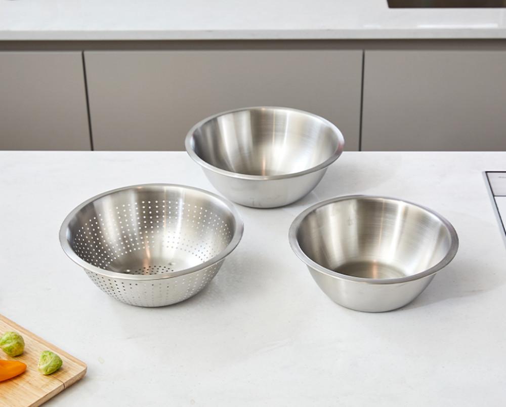 [모던하우스] 홈쿡 준비 스텐 펀칭볼&믹싱볼 3p세트 (믹싱볼 24,26/ 펀칭볼26) CK0523004