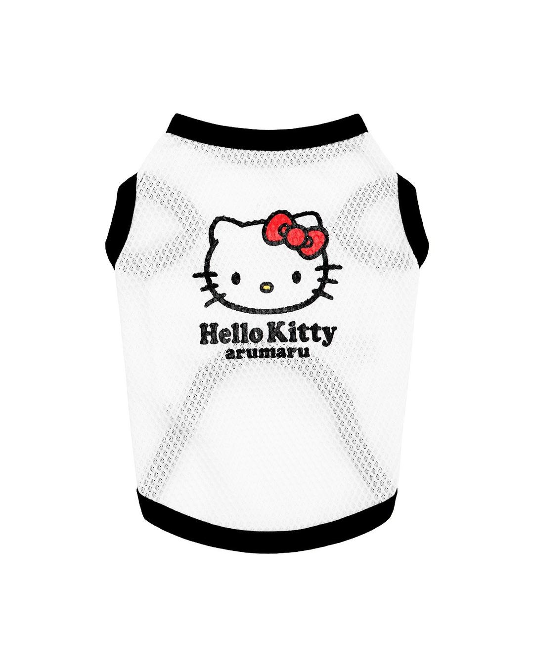 Hello Kitty x arumaru Pet Sleeveless Mesh Top_Black