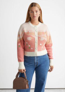 랜드스케이프 자카드 가디건