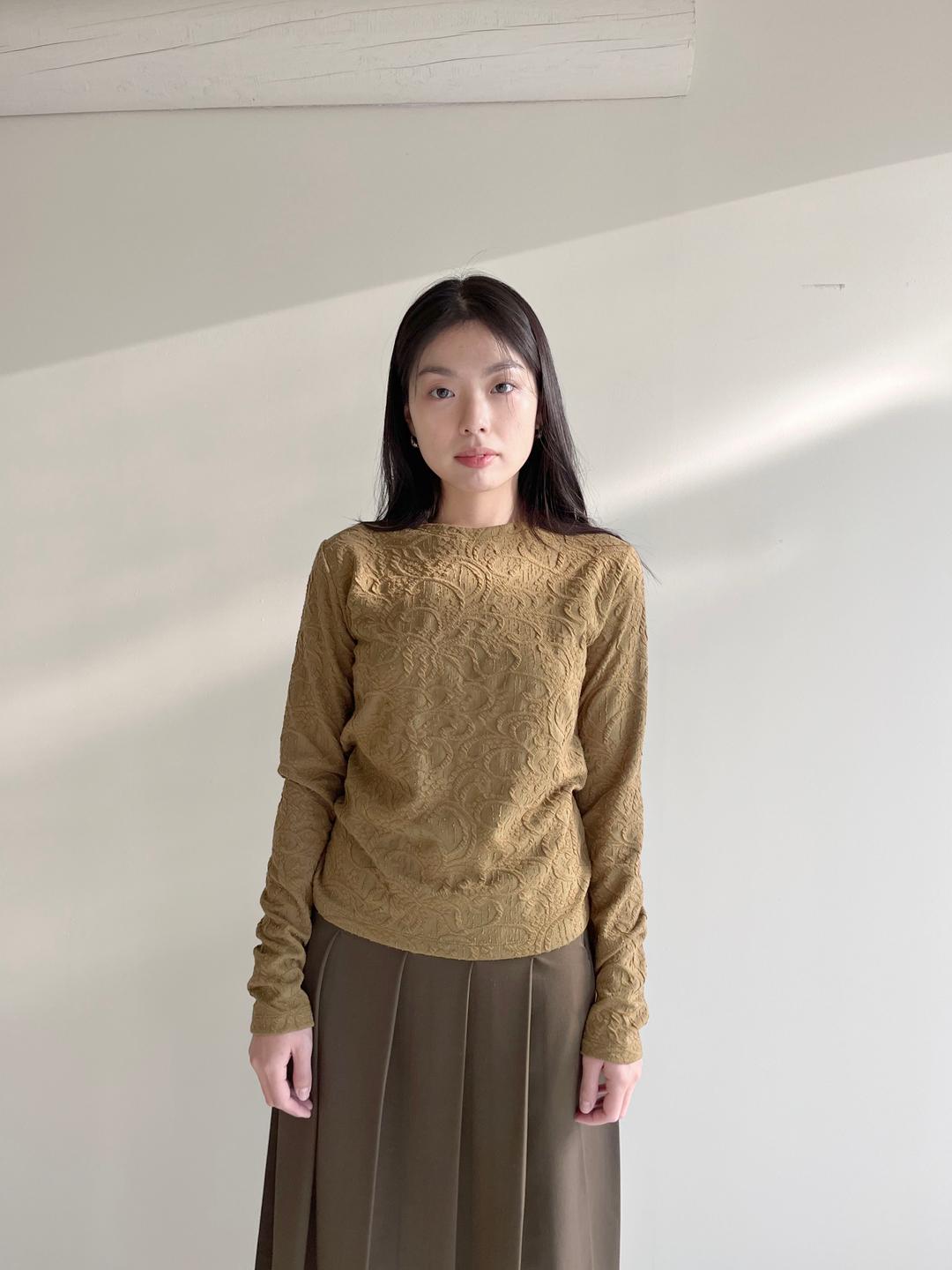 jacquard rose tee 쟈가드 로즈 티