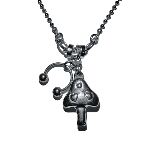 Pierced mushroom necklace