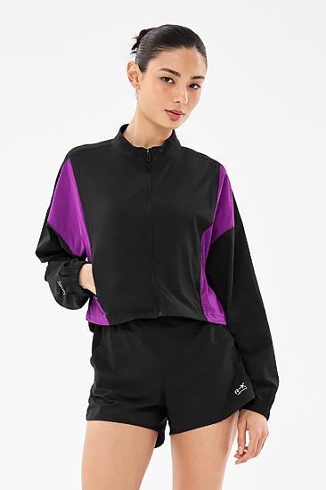 젝시믹스 RX 컬러 블록 바람막이 블랙