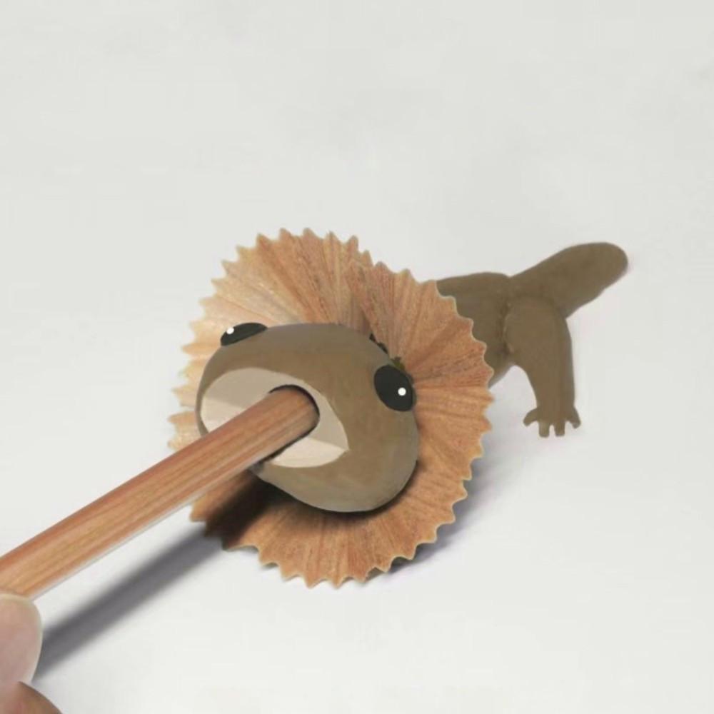 도마뱀 연필깎이 휴대용 목도리 도마뱀 연필깎이 귀여운