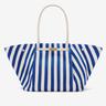 The New York - One Size / cobalt blue striped cotton canvas