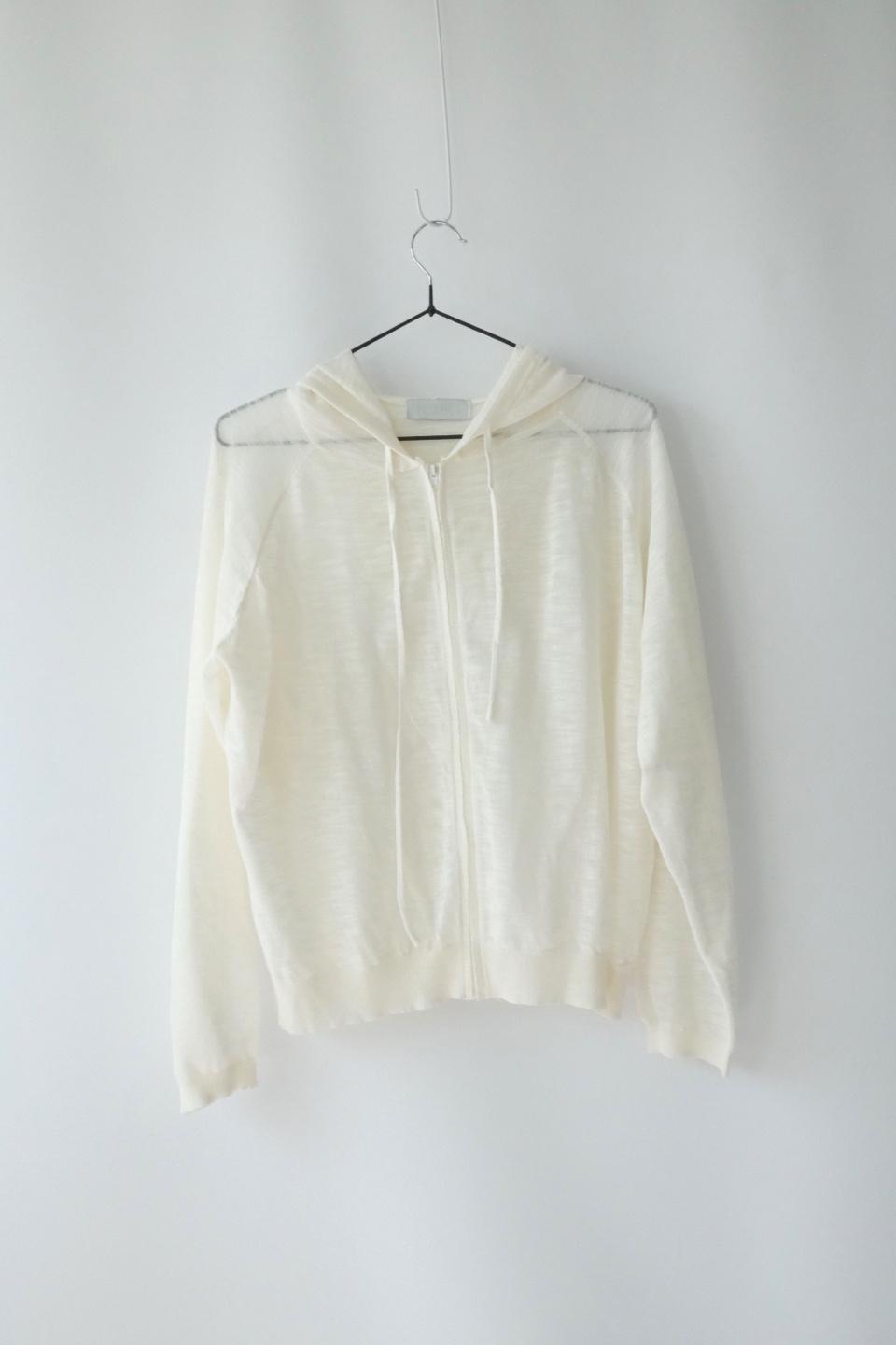 썸머 후들 아이보리 후드집업