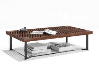 폰톤 테이블 / 월넛 , 블랙 / 120cm x 70cm, LIGNE ROSET