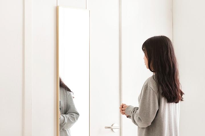 전국무료배송! 공간활용 알루미늄 문걸이 전신거울 3color