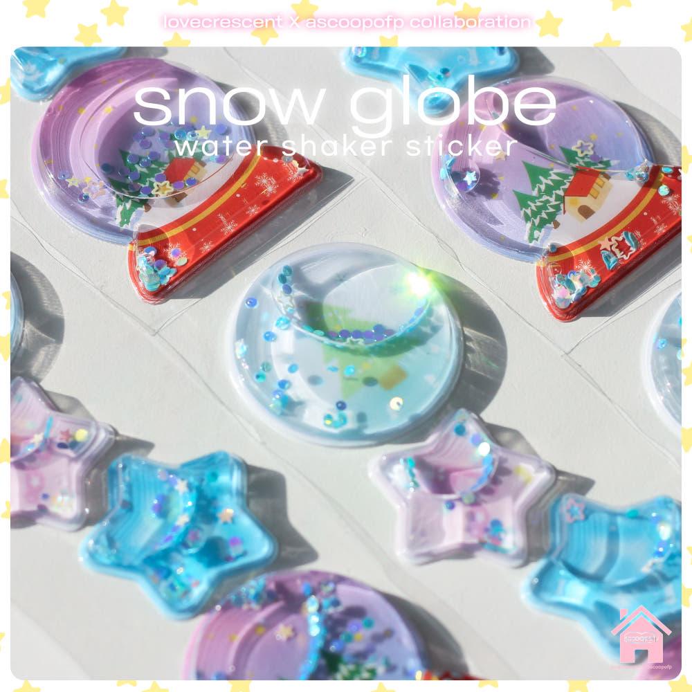 [러브크레센트] snow globe water sticker