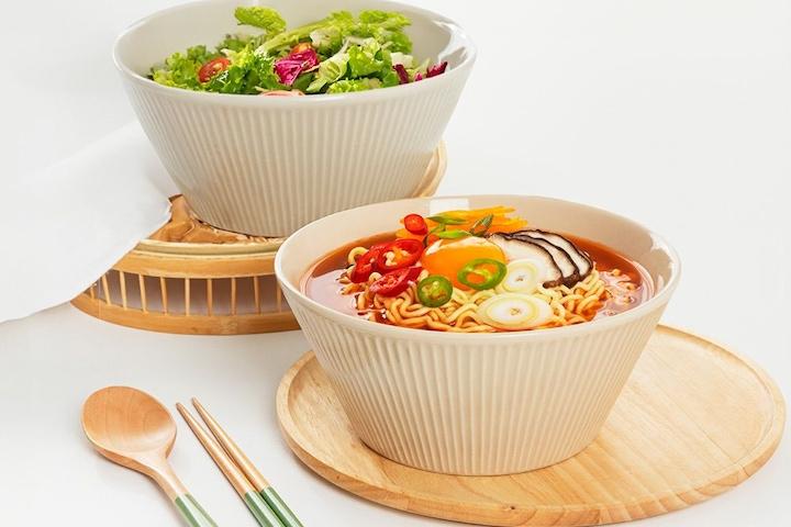 1+1 활용도 만점 국산 라이닝 면기 국수 떡국 라면그릇 (총2P)