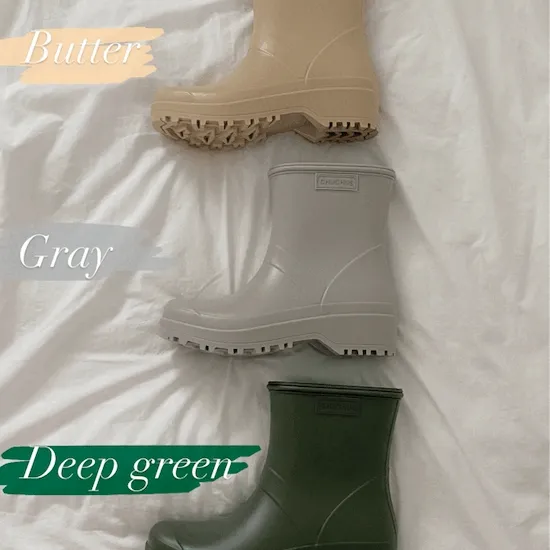 장마필수템,폭신 츄츄 데일리 숏 레인부츠 [ 4color ]