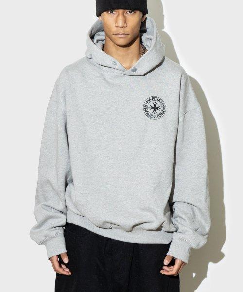 펀치드렁크파티즈(PUNCH DRUNK PARTIES)  Oversized Logo Hoodie (GRAY) - 사이즈 & 후기 | 무신사