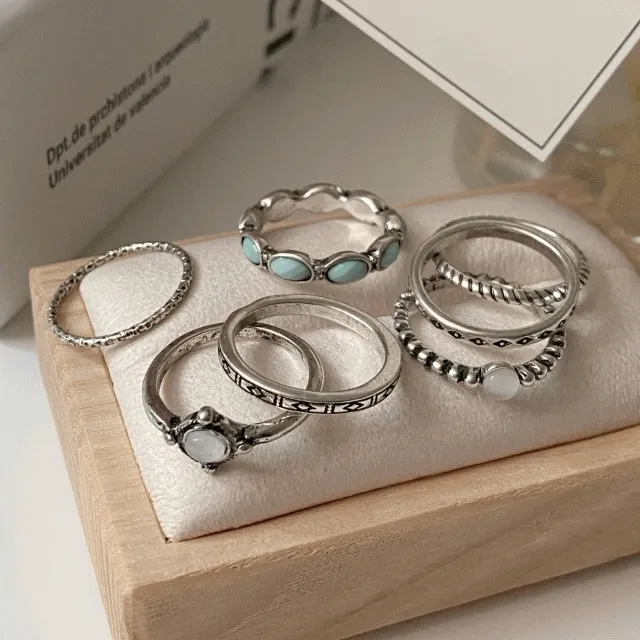 [7ps] painting ring set