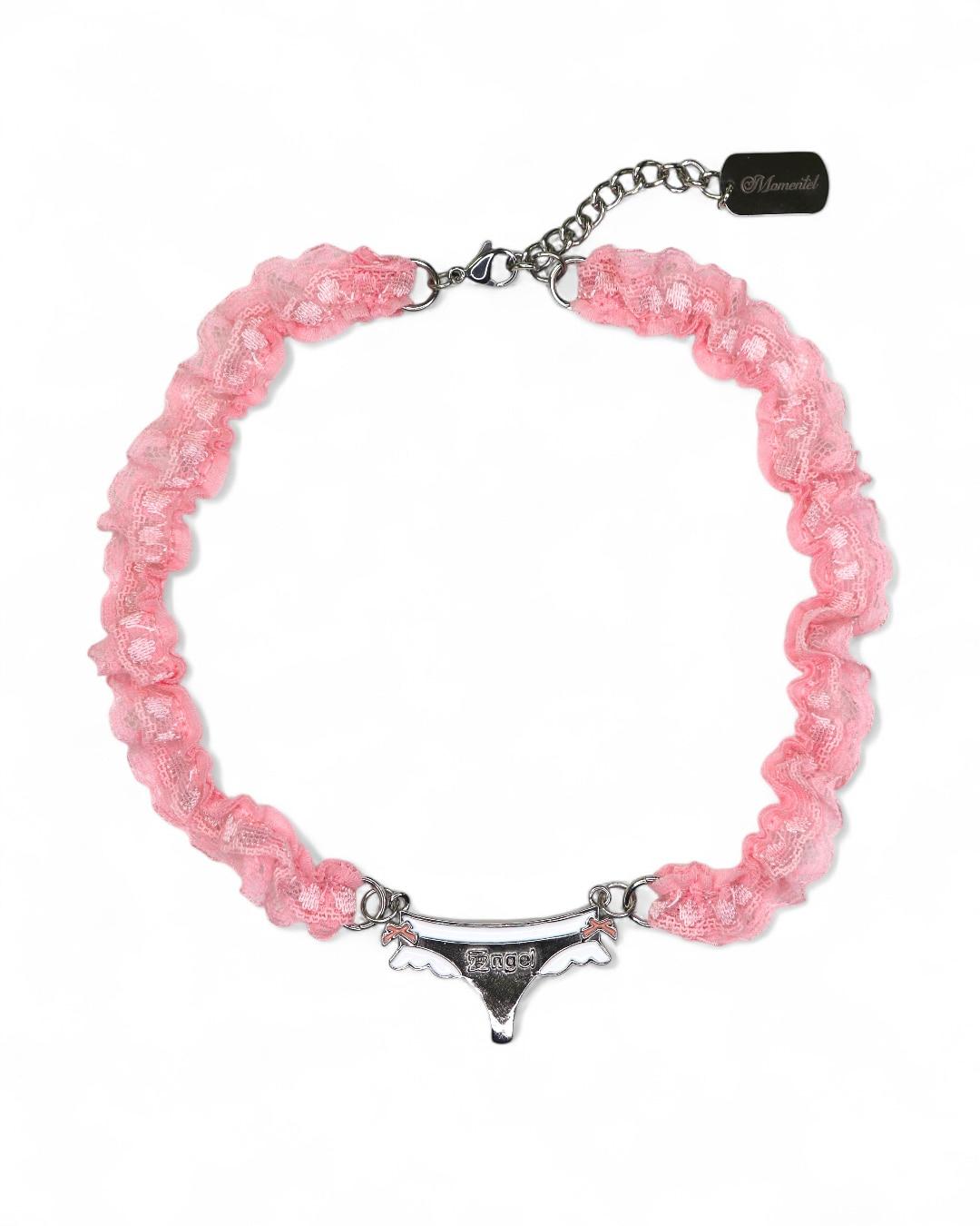 Lingerie Lace Necklace (Pink)