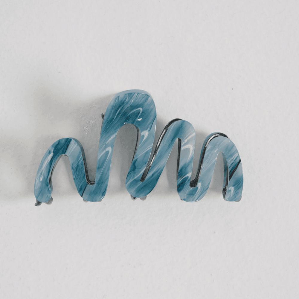 물결 집게 머리핀