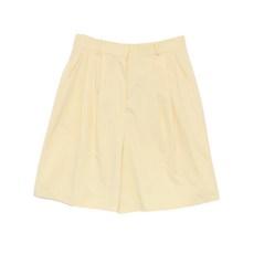 플랜데이 여성용 코튼 핀턱 와이드 5부 팬츠 반바지