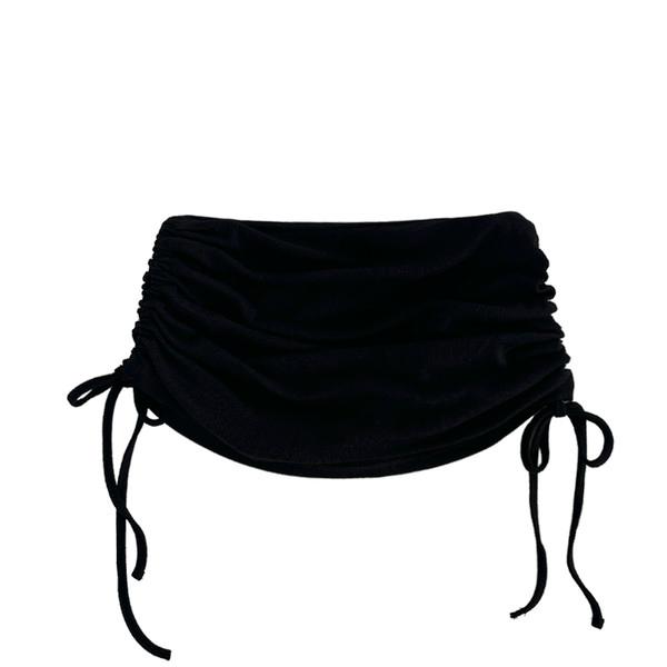 Bass shirring strap mini skirt (3colors)