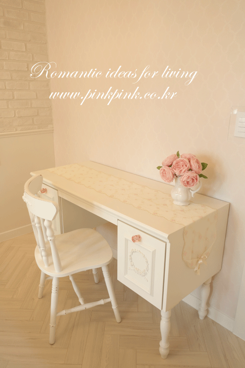 쉐비 깊은 서랍 데스크