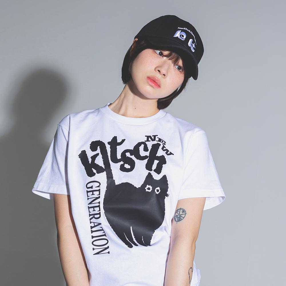 KITSCH CAT SHORT SLEEVE (WHITE)